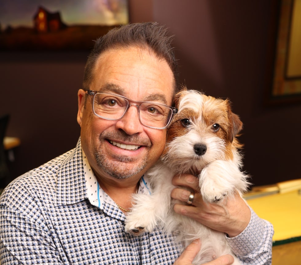 Dr. Ron with his puppy