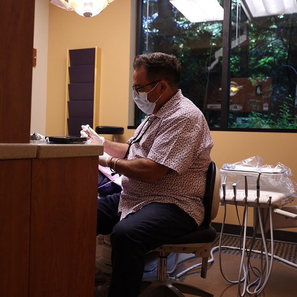 Dr. Ron at work at his desk